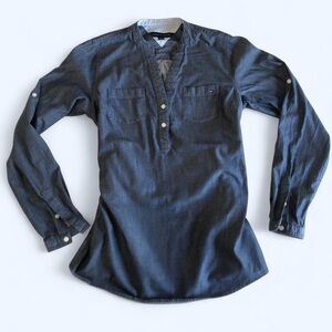 Tommy Hilfiger Women Blue Henley Shirt